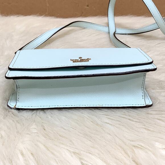 KATE SPADE Cameron Street ARIELLE Leather Crossbody Clutch Island Waters Blue - Picture 2 of 16
